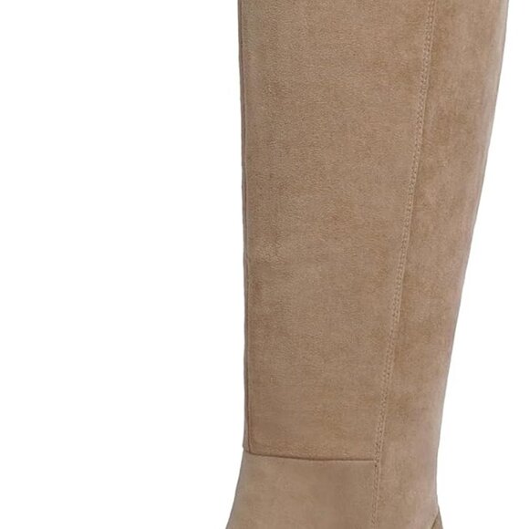 Brand New Knee High Boots Women Flat Rounded Toe Stretchy Boots Side Zipper Dres - Picture 1 of 8